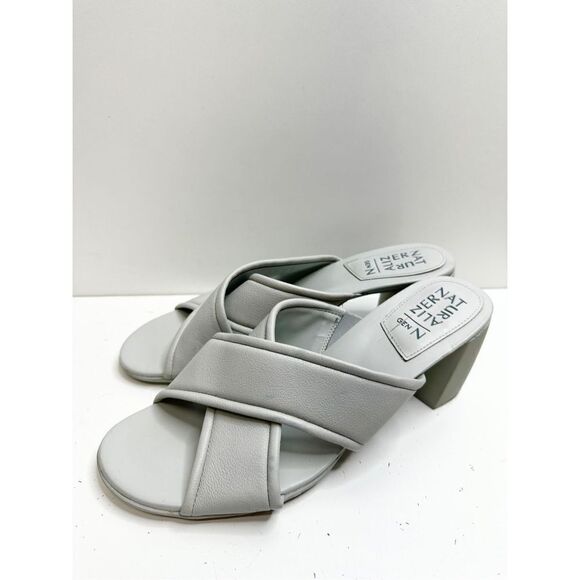 Naturalizer‎ Sandals Womens Size 12 Gray Genn-Rhythm Criss Cross Block Heel - Picture 1 of 8